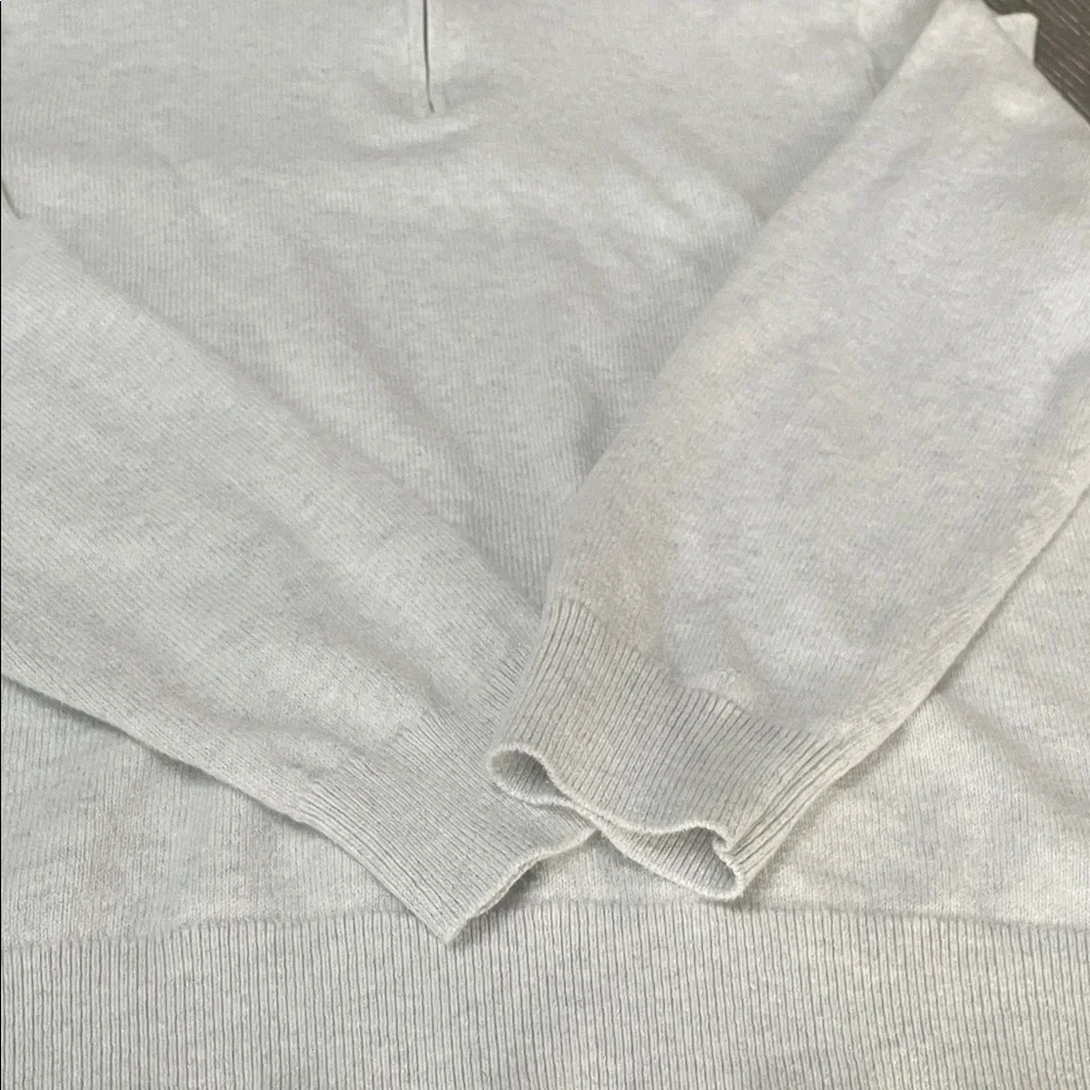 J. Crew Light Gray 1/4  Zip-Up Sweater